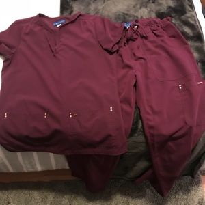 Koi sapphire scrub bottoms